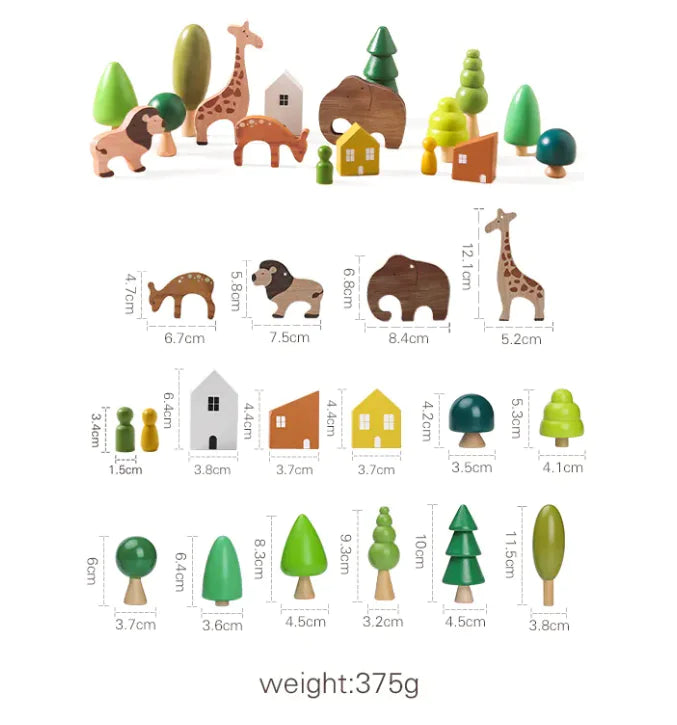 Wooden Animal Balancing Stacking Toy Set for Kids