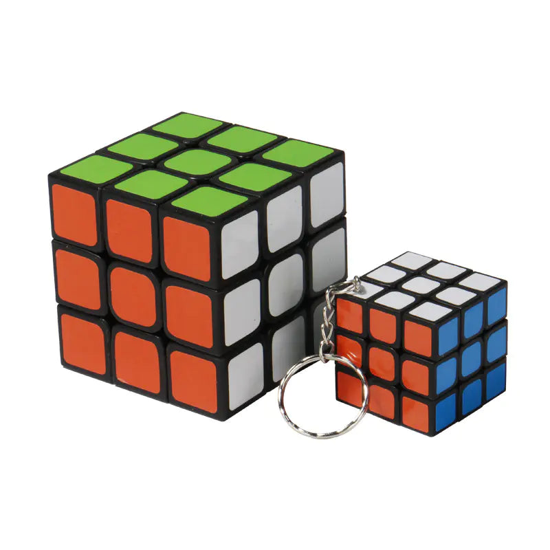Mini & Standard Speed Cube Set with Keychain Fun