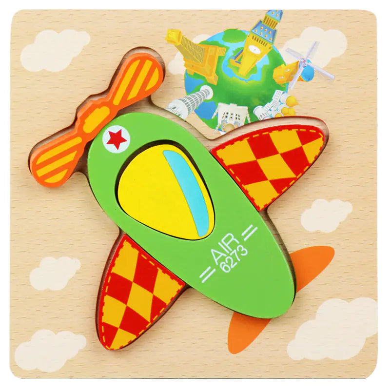 Kids' 3D Wooden Learning Puzzle