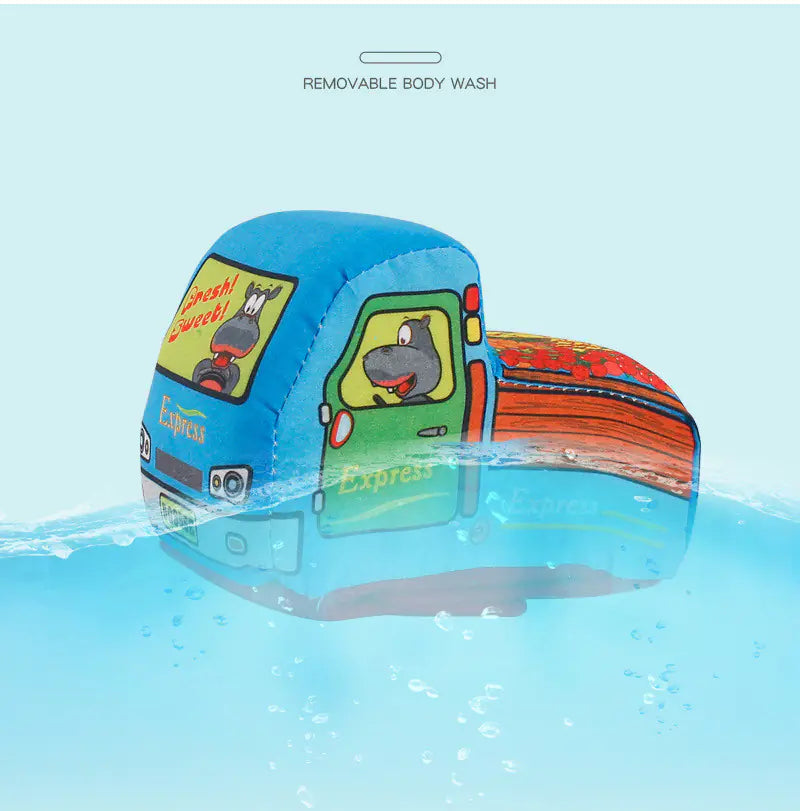 Washable Soft Cartoon Car Toys for Babies