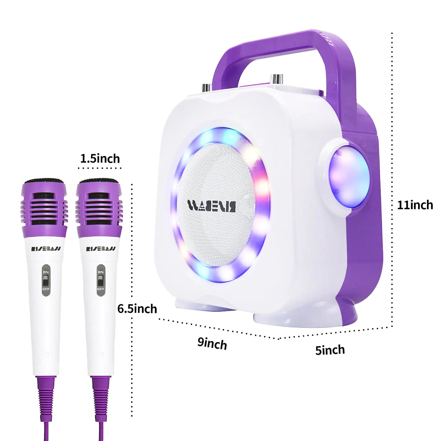 Portable Kids Party Karaoke with Dual Mics