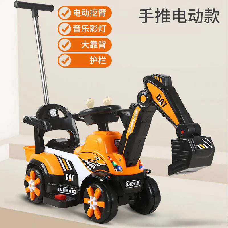Tiny Tots Electric Excavator Toy