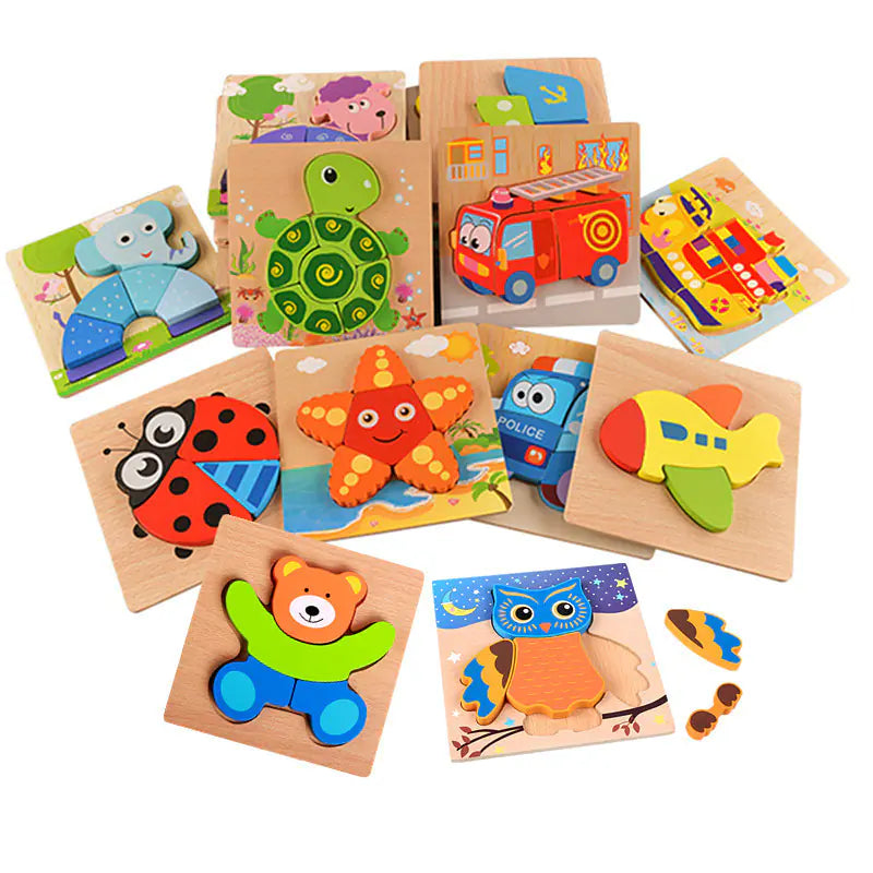 Kids' 3D Wooden Learning Puzzle