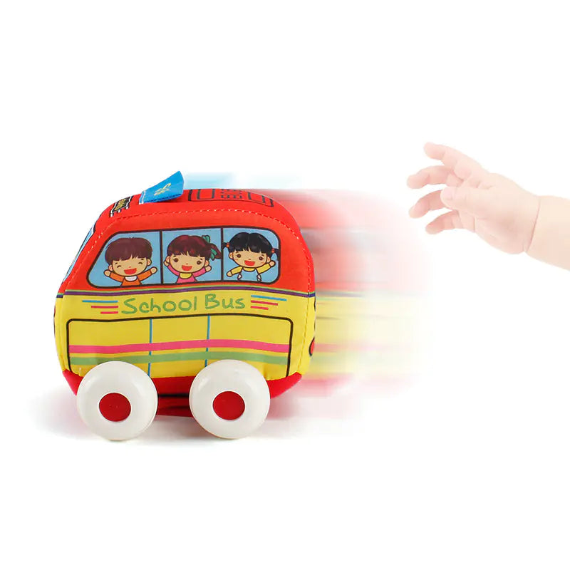 Washable Soft Cartoon Car Toys for Babies