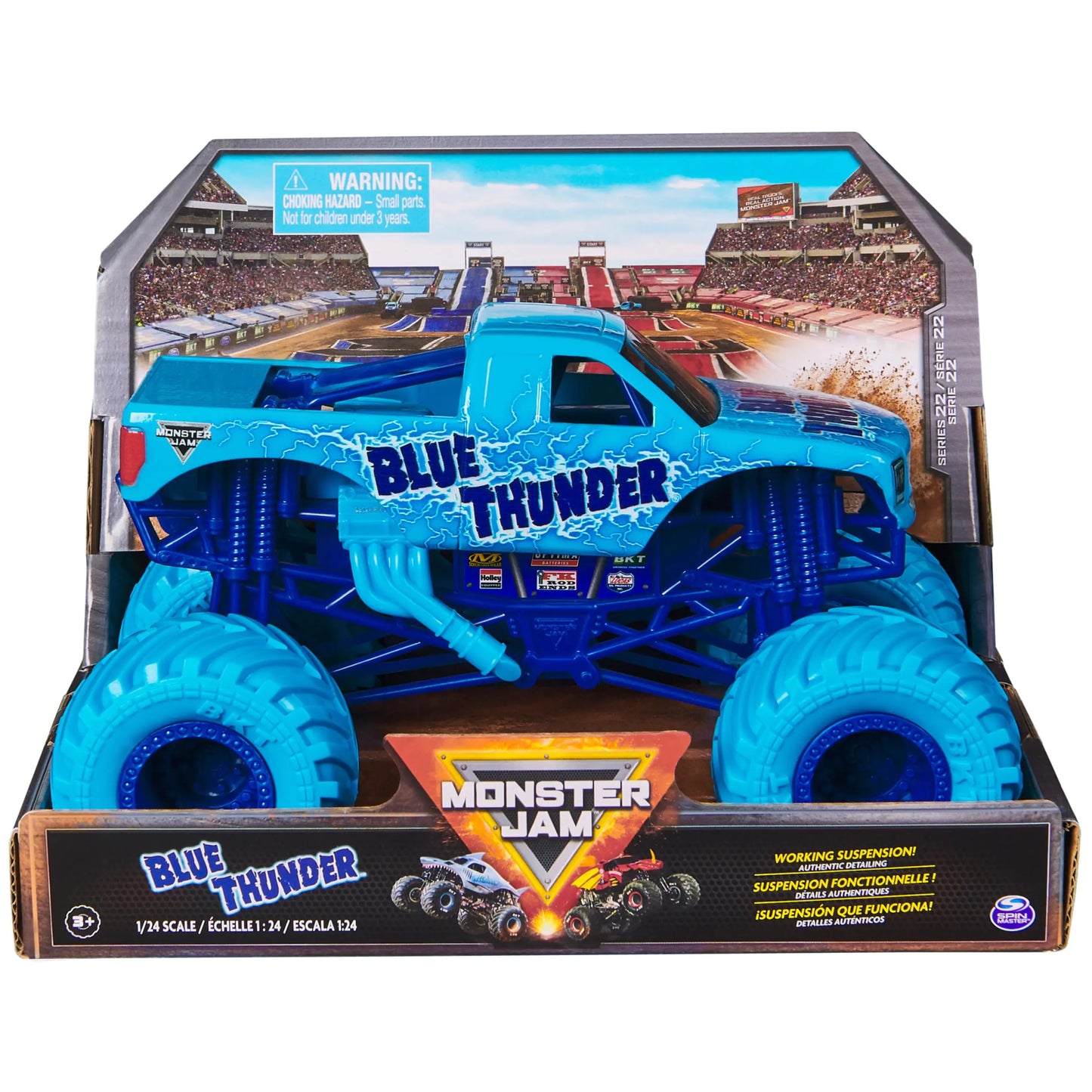 Monster Jam Blue Thunder Truck – 1:24 Scale Die-Cast