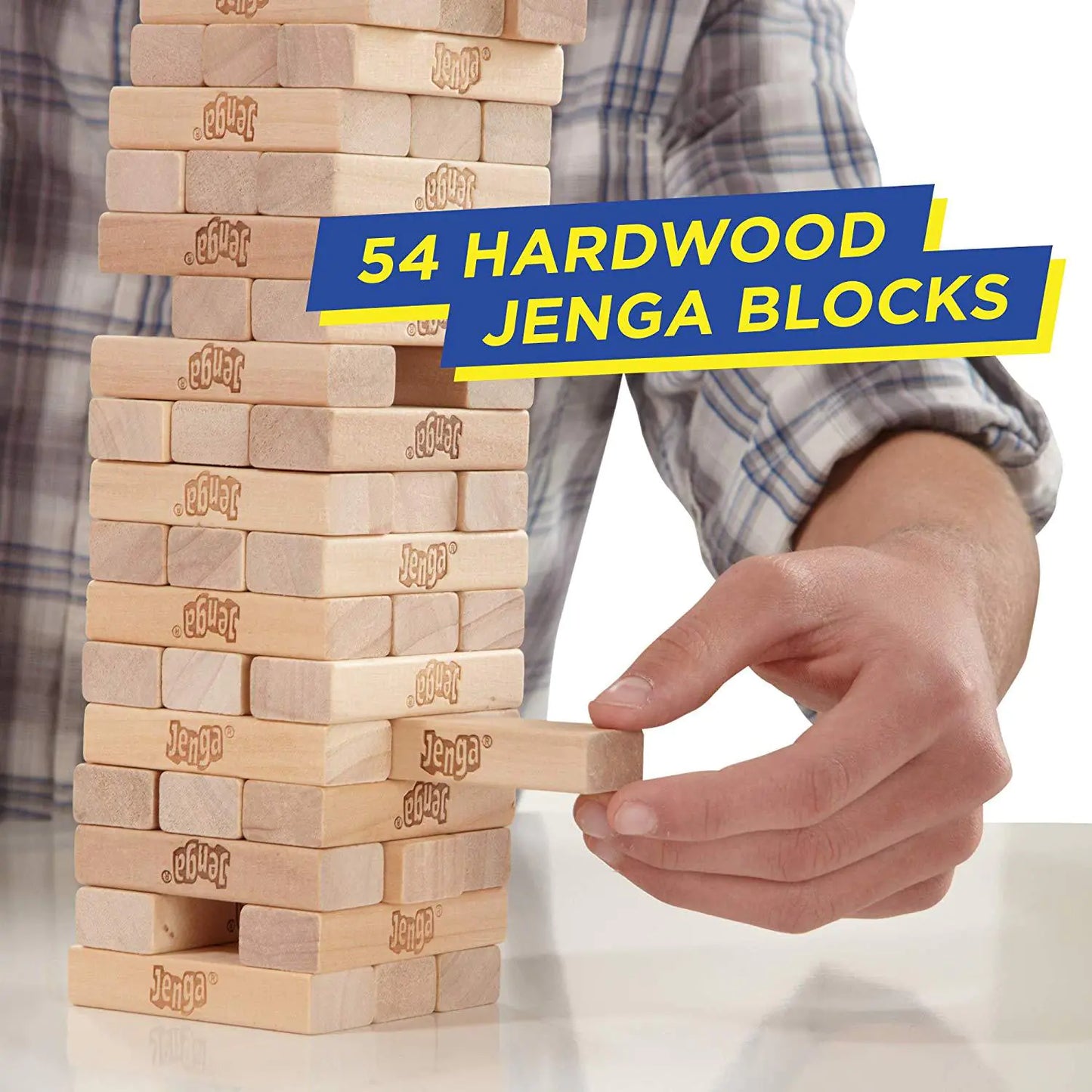 Classic Jenga Game with 54 Hardwood Blocks