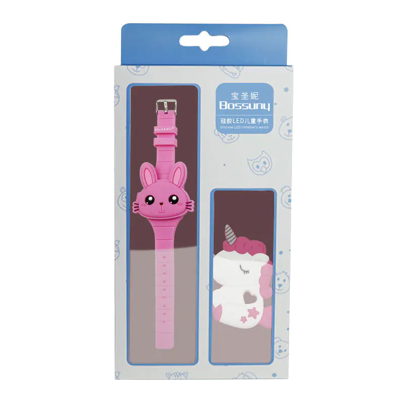 Cute Bunny LED Watch & Stationery Gift Set for Kids
