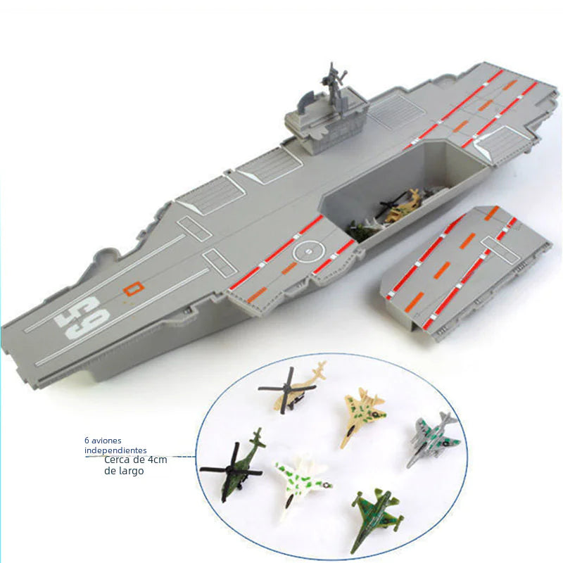 Aircraft Carrier Toy with Fighter Jets & Lights