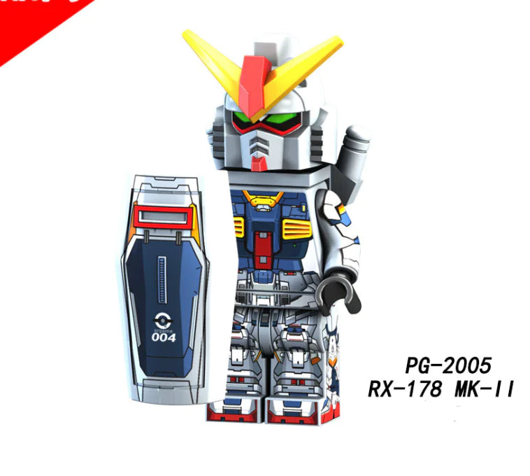 Gundam Robot Mini Figure with Shield for Kids