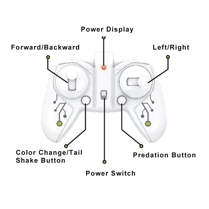 RC Chameleon Toy with Flashing Lights & Tongue Catch