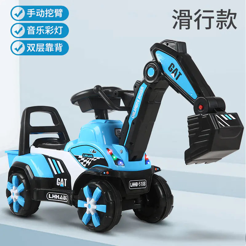 Tiny Tots Electric Excavator Toy
