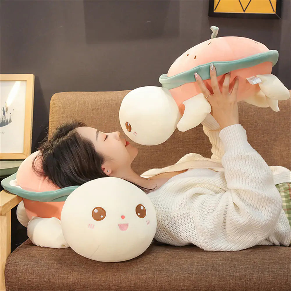 Charming Watermelon Turtle Plush Pillow for Kids