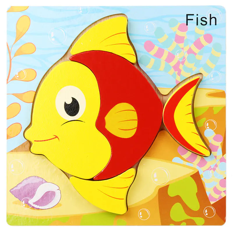Kids' 3D Wooden Learning Puzzle