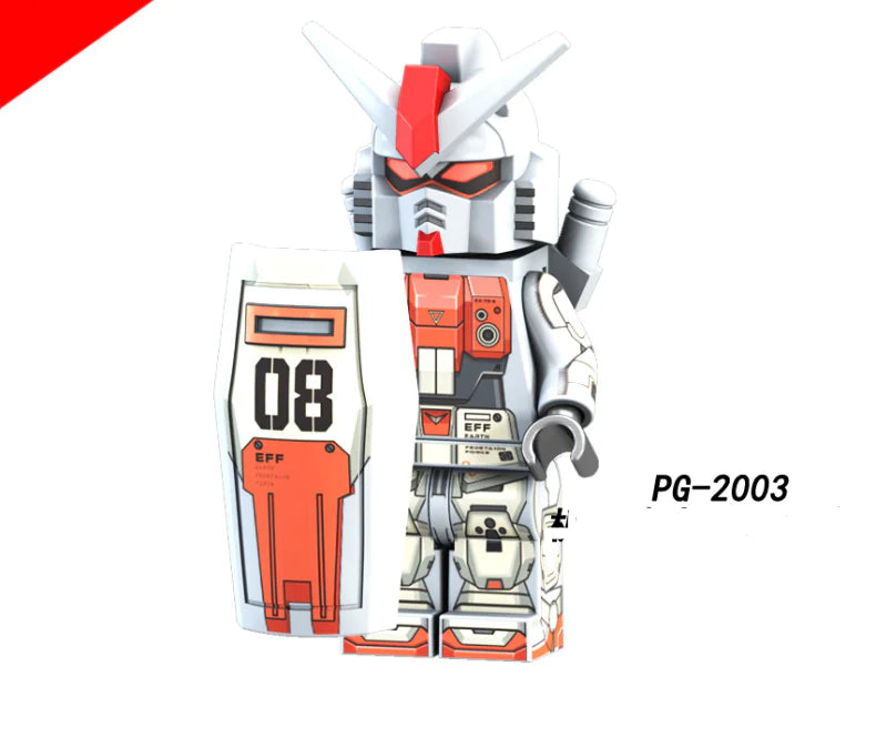 Gundam Robot Mini Figure with Shield for Kids