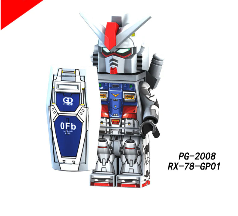 Gundam Robot Mini Figure with Shield for Kids