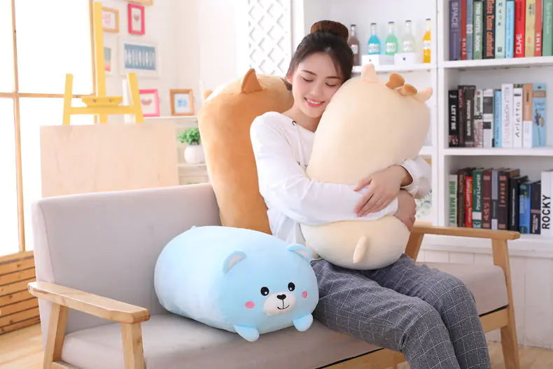 Snuggly Cartoon Plush Pillows for All Ages