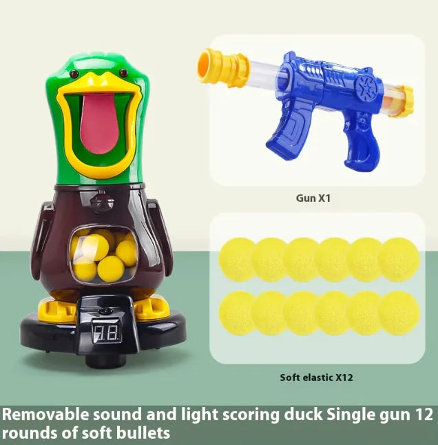 Duck Shooting Game Toy with Soft Bullets & Lights