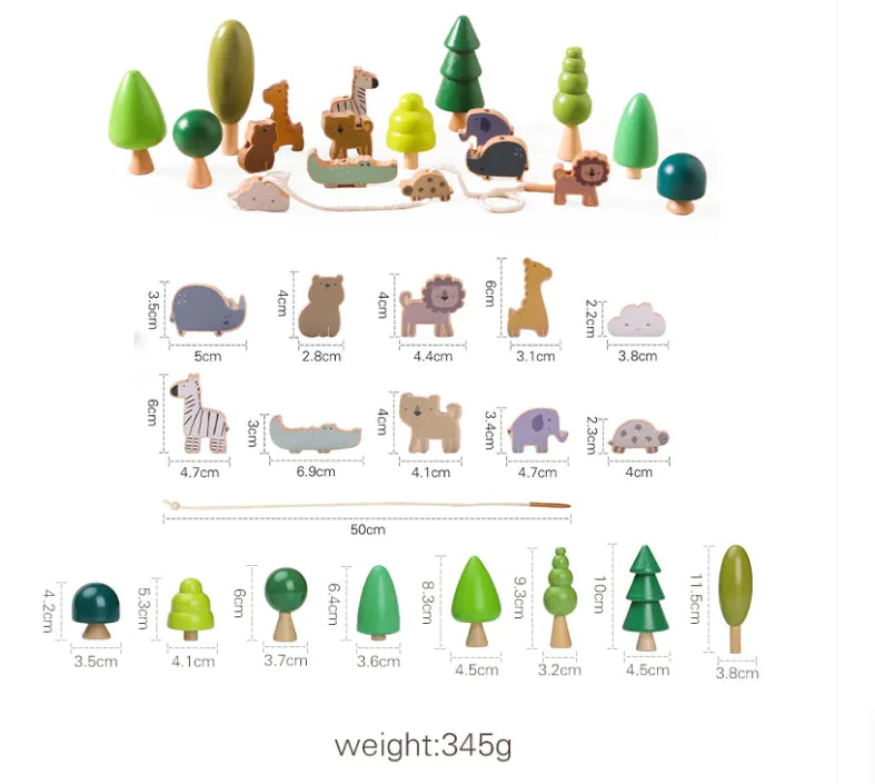 Wooden Animal Balancing Stacking Toy Set for Kids