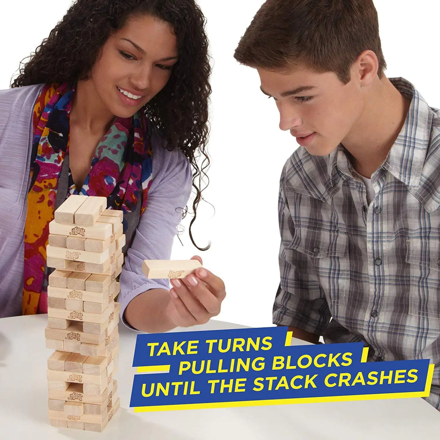 Classic Jenga Game with 54 Hardwood Blocks