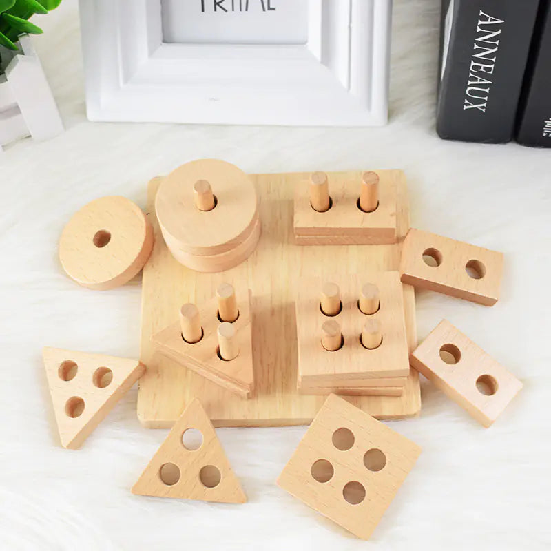 Creative Wooden Block Playset for Kids