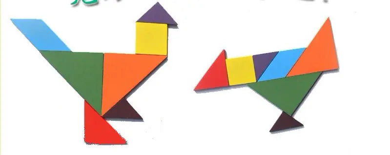 Creative Wooden Tangram Puzzle Game – Color Shape Match Fun