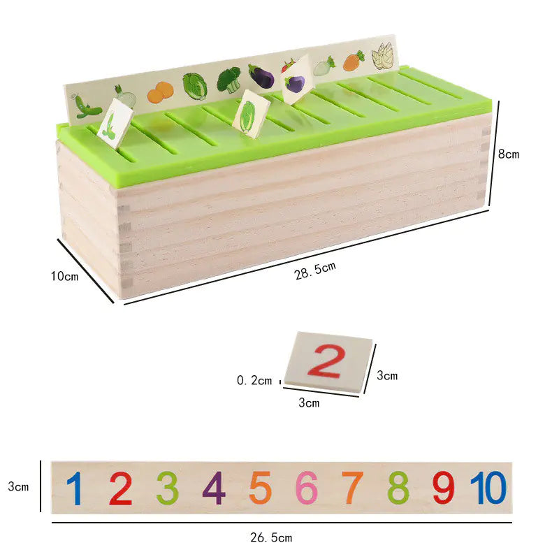 Wooden Montessori Matching Game – Shapes, Numbers & More