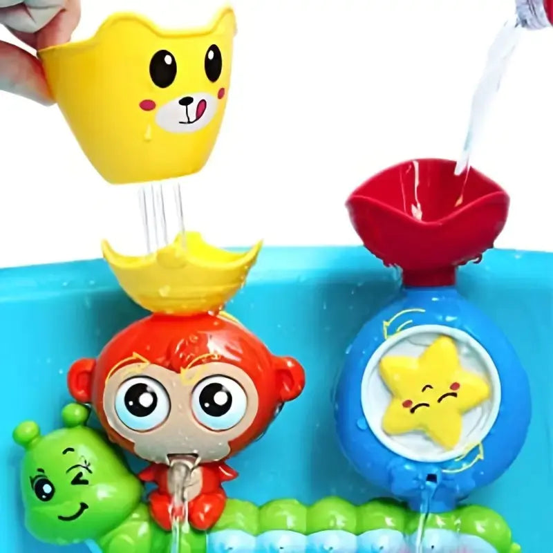 Monkey Waterfall Bath Toy – Fun Spinning Shower Set