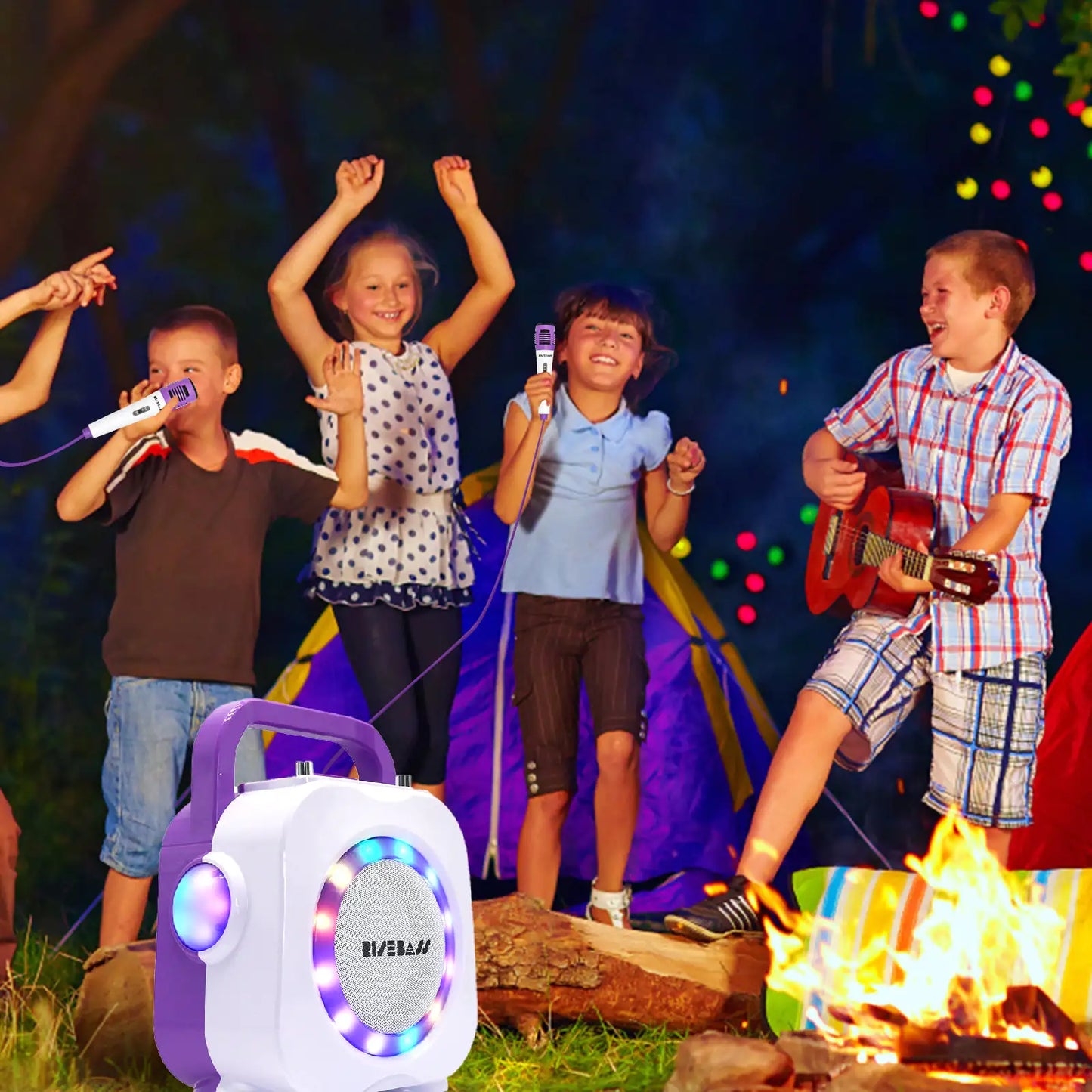 Portable Kids Party Karaoke with Dual Mics