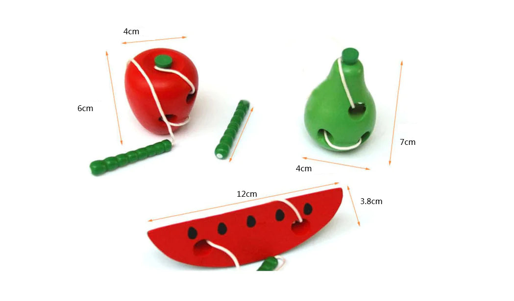 Playful Wooden Threading Toy - Skill Enhancer