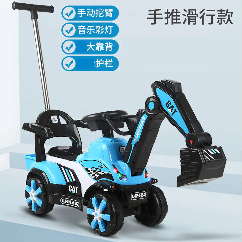 Tiny Tots Electric Excavator Toy