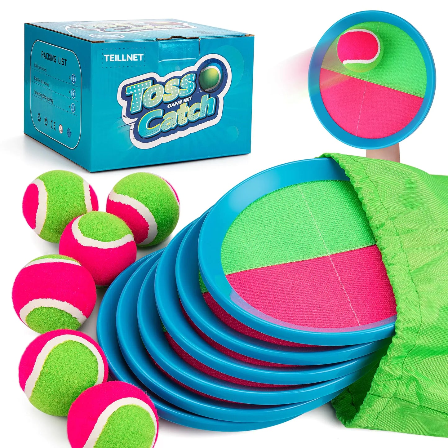 Catch & Toss Playset - 6-Pack Game for All Ages