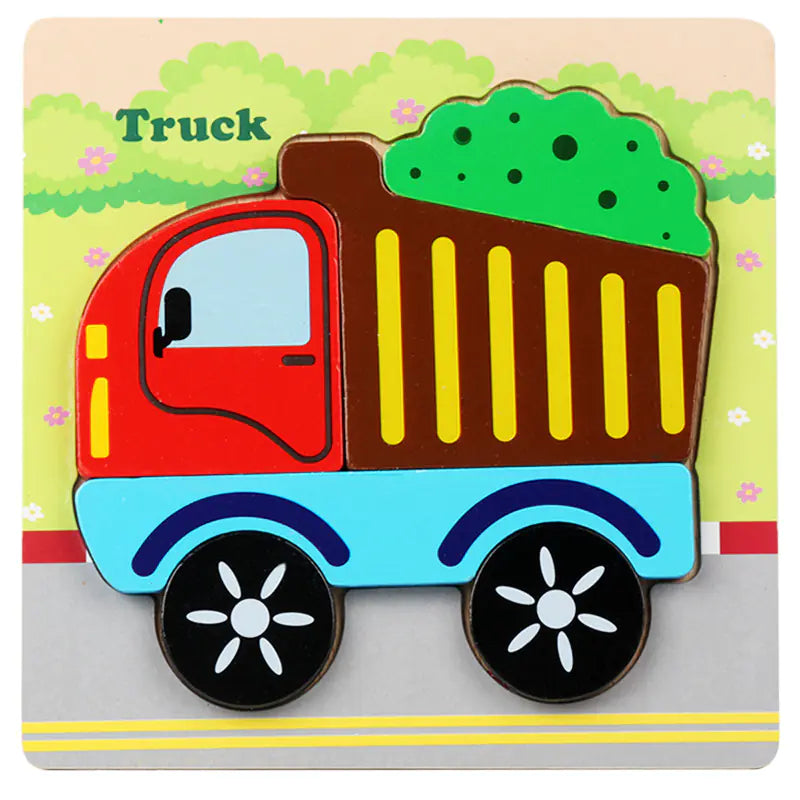 Kids' 3D Wooden Learning Puzzle