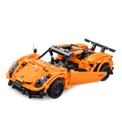 Remote Control Orange Race Car Building Set