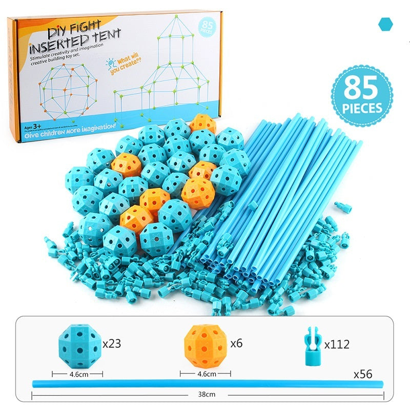 DIY 3D Construction Fort Building Castles Tents For Kids