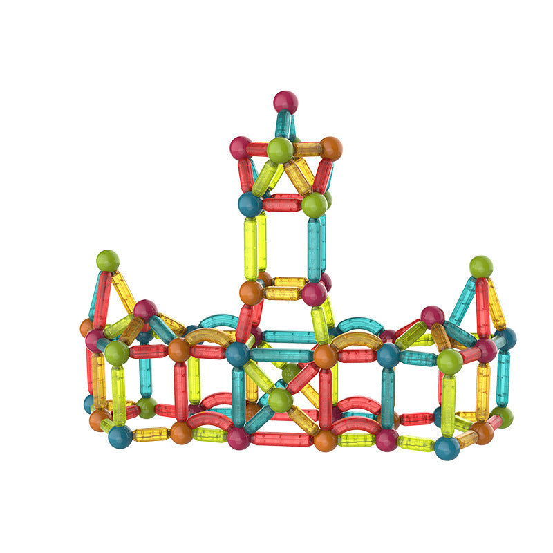 Magnetic Light-Up Building Sticks – 128PCS STEM Construction Set