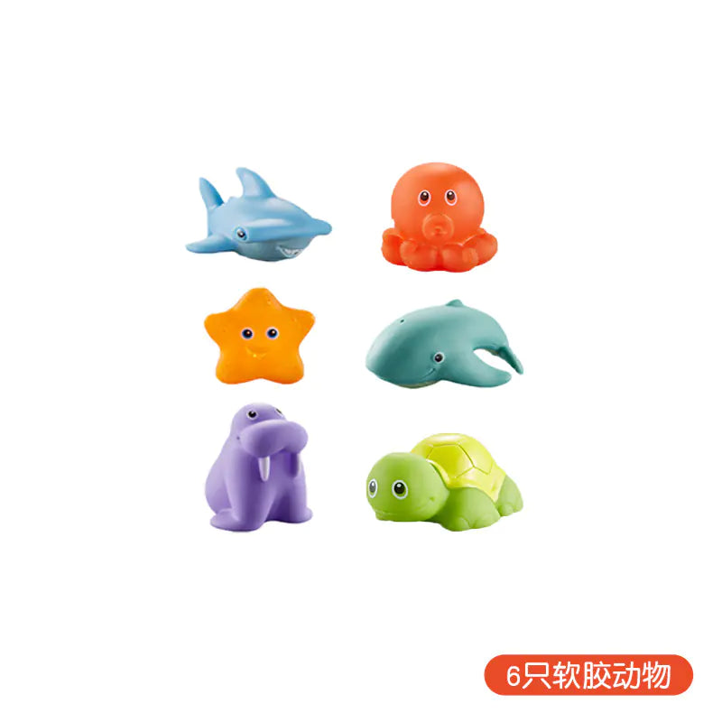 Shark Net Baby Bath Toy Set – Floating Animal Fun