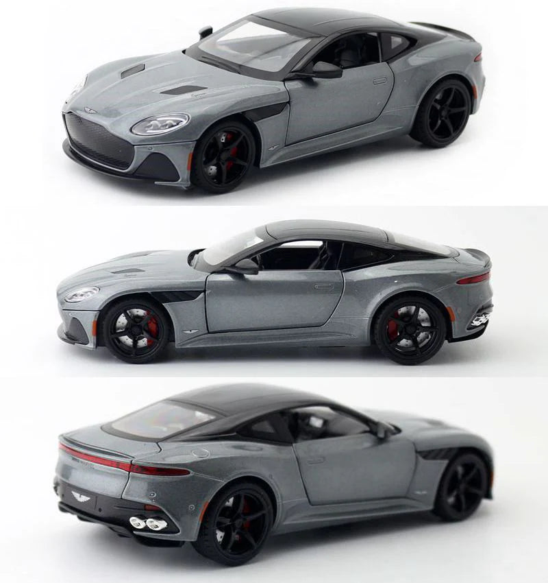 1:24 Scale Diecast Toy Vehicle Model Aston Martin DBS Super Car Pull Back Sound & Light Car Educational Collection Gift for Kid
