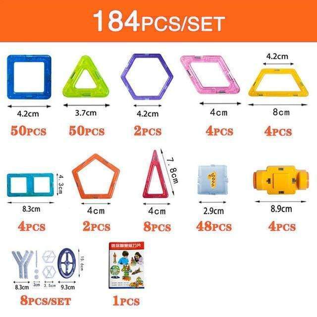 Magnetic Building Tiles Set – Colorful STEM Blocks for Kids