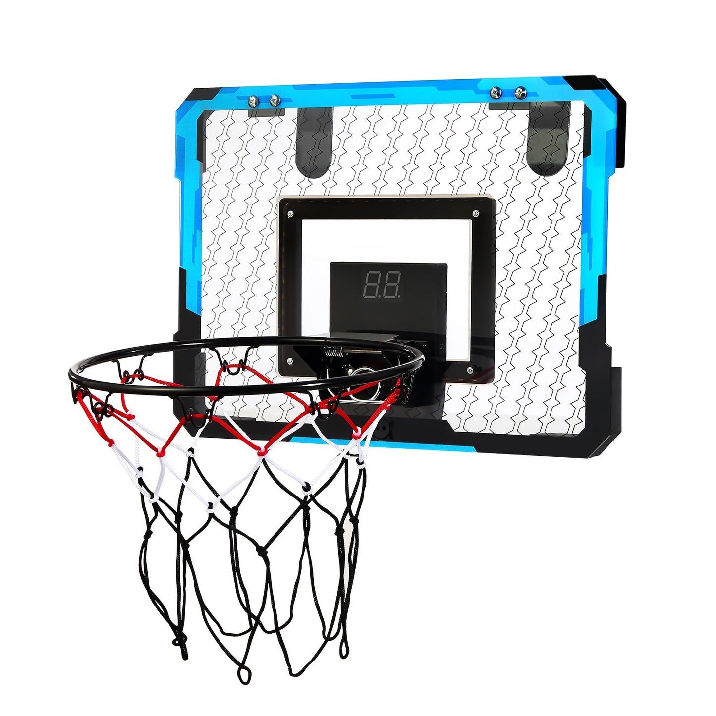 Indoor Basketball Hoop With LED Lights & Audio Scoreboard For Kids