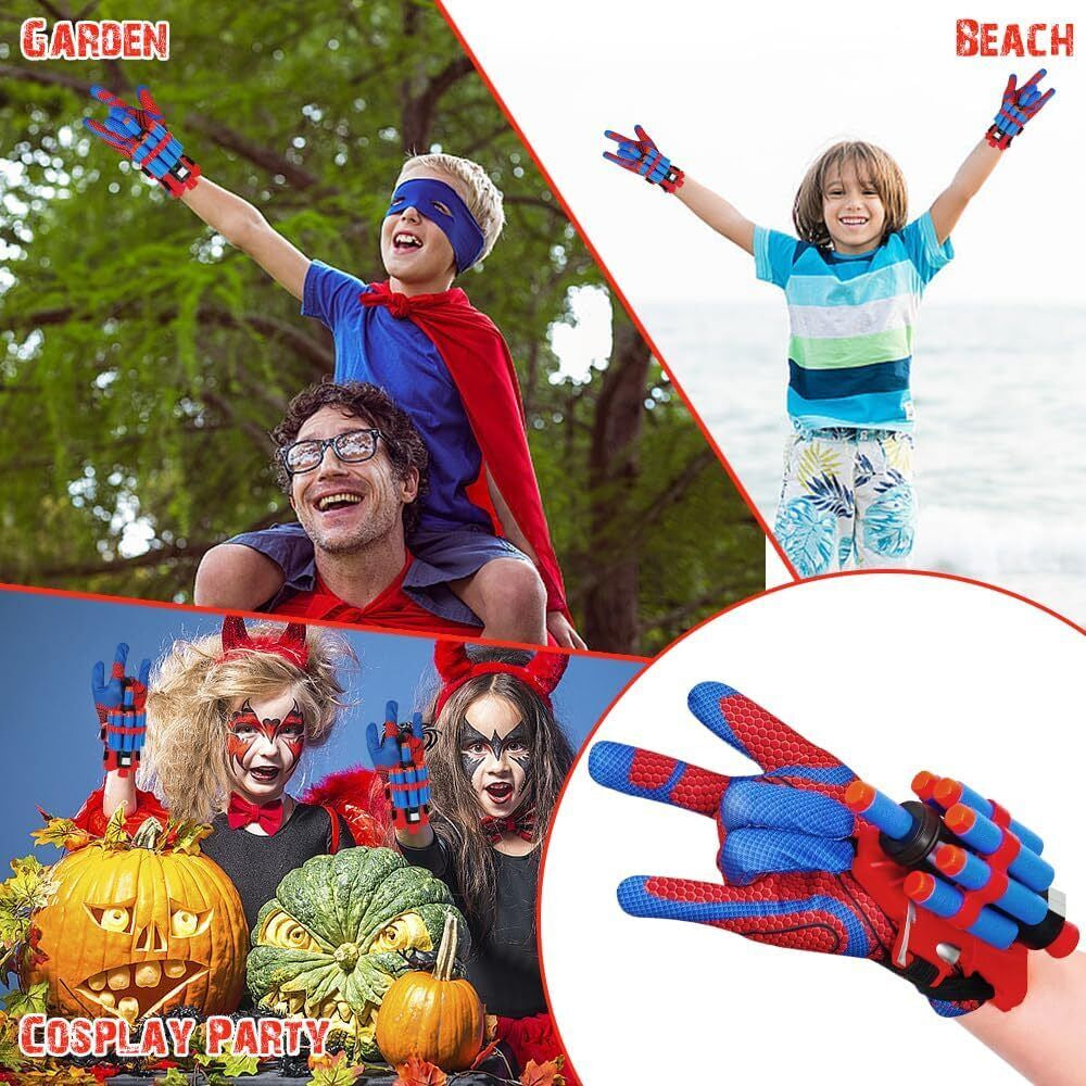 Spider-Man Glove Cosplay Web Shooter Toy Set for Children (2-Pack)