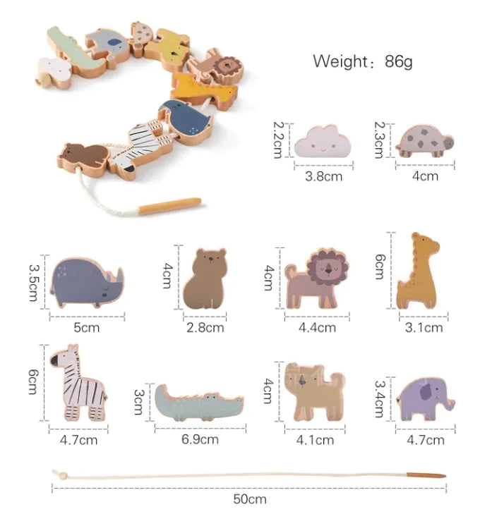 Wooden Animal Balancing Stacking Toy Set for Kids