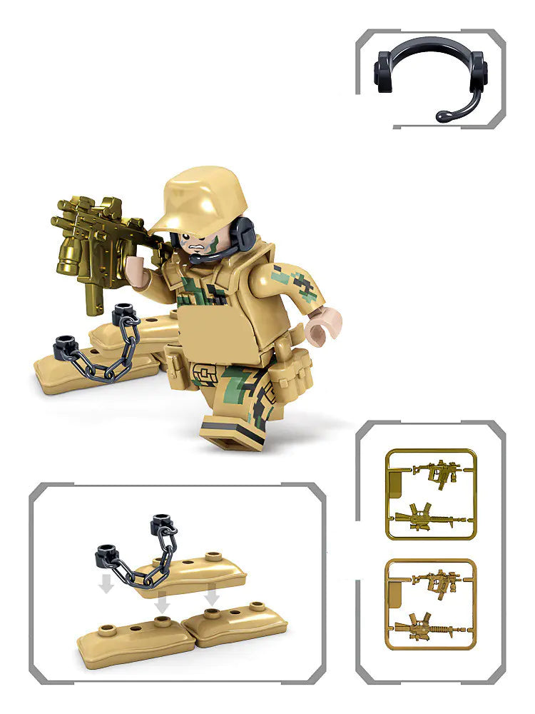 Tactical Squad Building Blocks for Kids