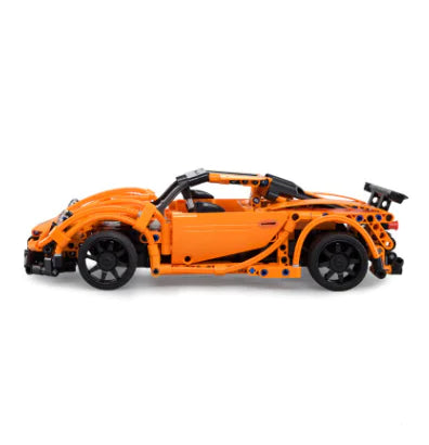 Remote Control Orange Race Car Building Set