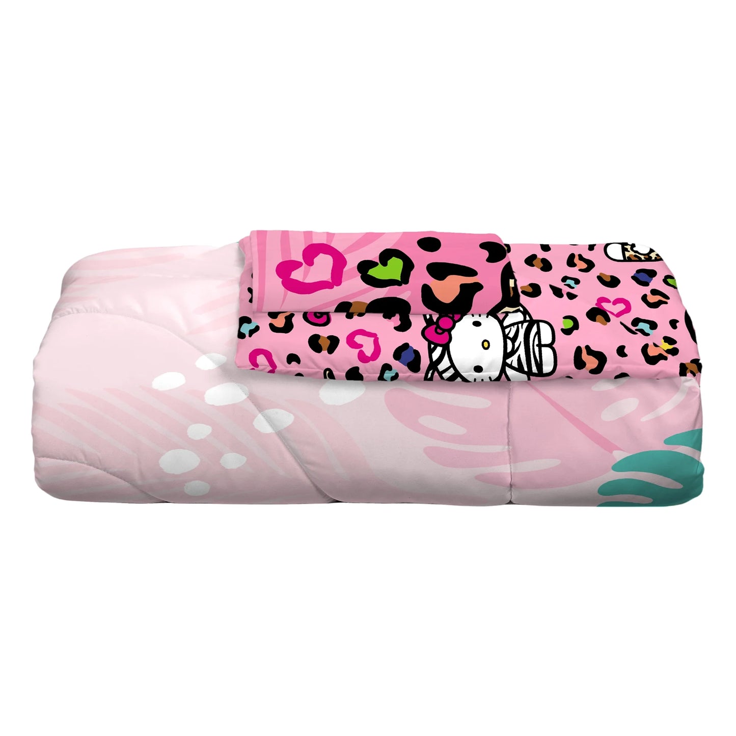 2-Piece Reversible Comforter Set for Twin/Full Beds, Pink, Sanrio