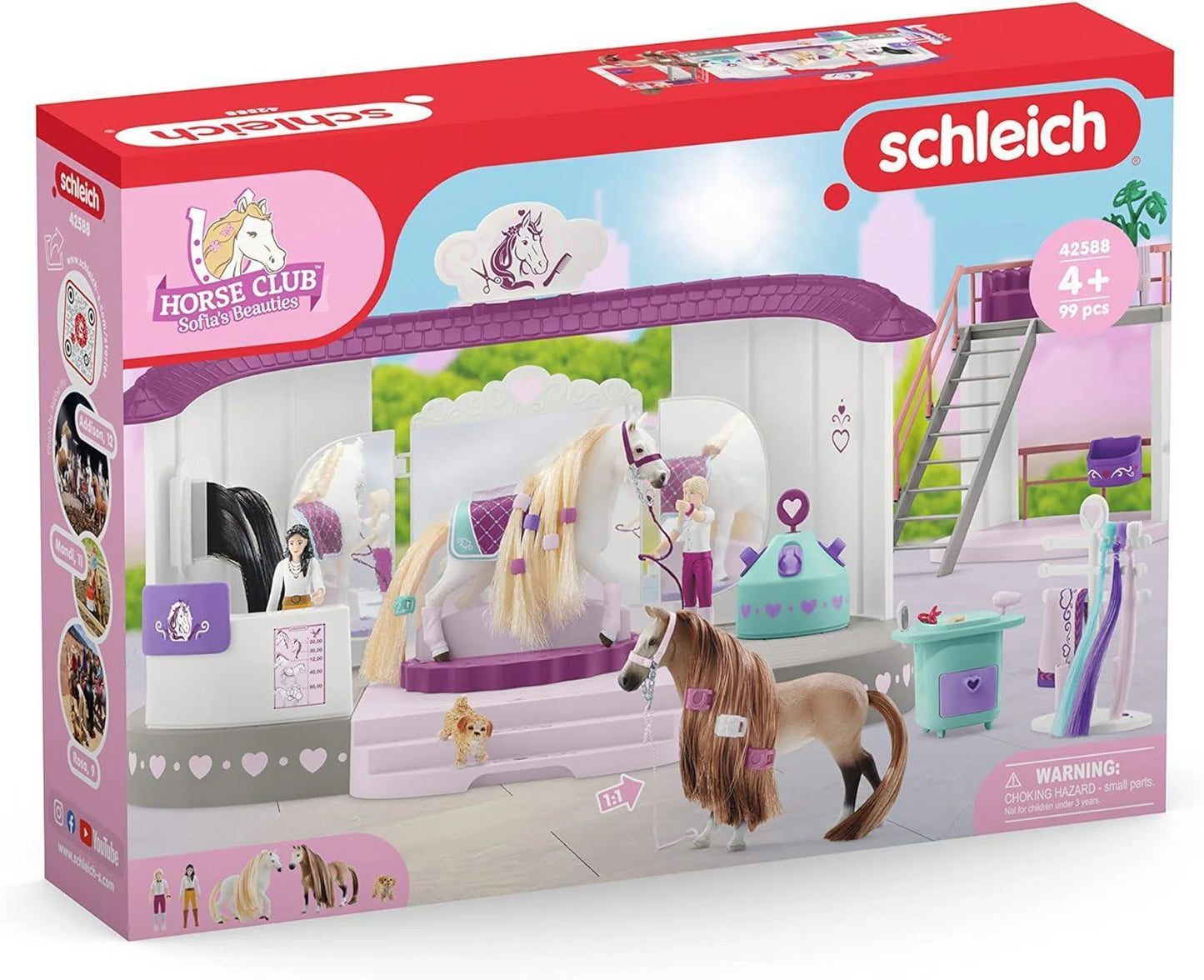 Schleich Horses Club Sofia'S Beauties Horse Beauty Salon Toys Playset 99Pieces