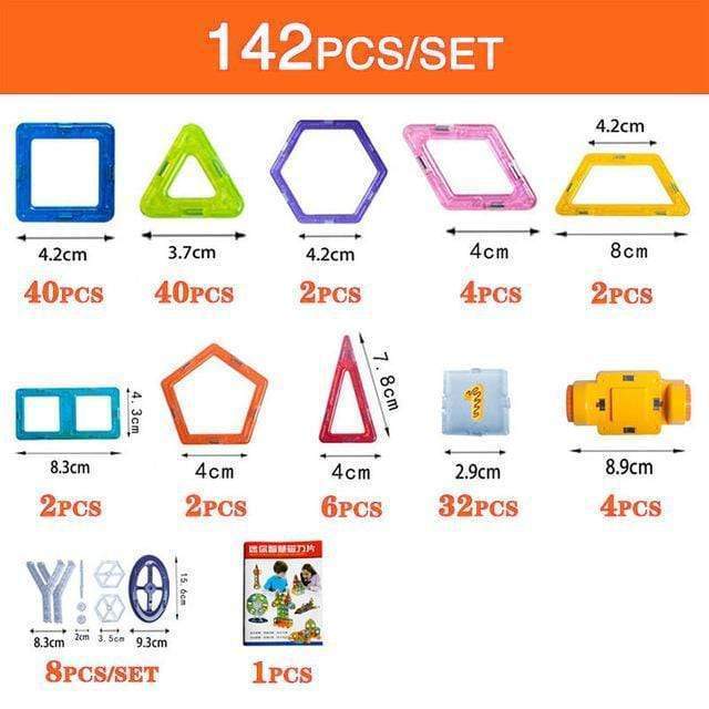 Magnetic Building Tiles Set – Colorful STEM Blocks for Kids