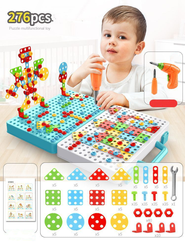 3D Drill Puzzle Building Set For Kids