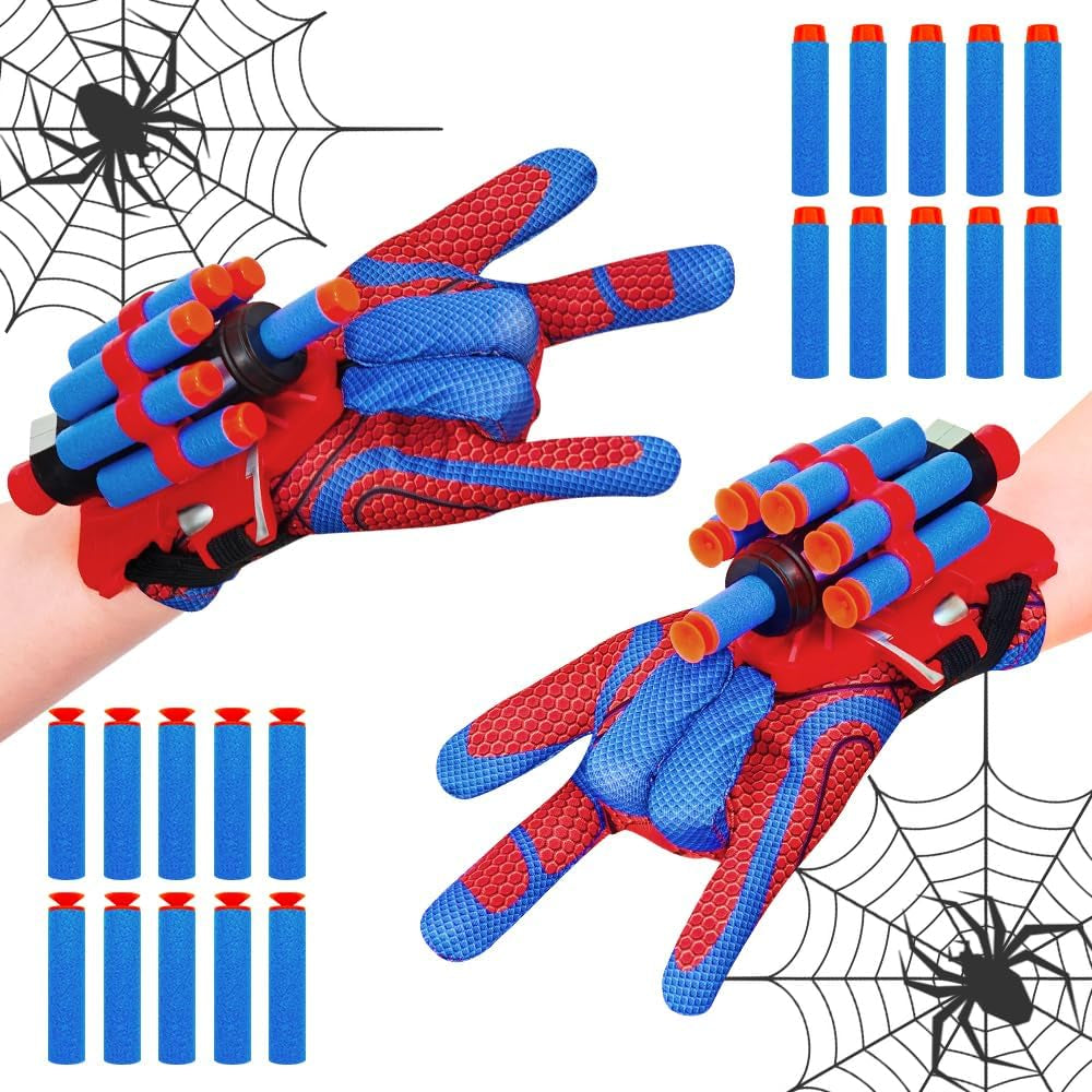 Spider-Man Glove Cosplay Web Shooter Toy Set for Children (2-Pack)
