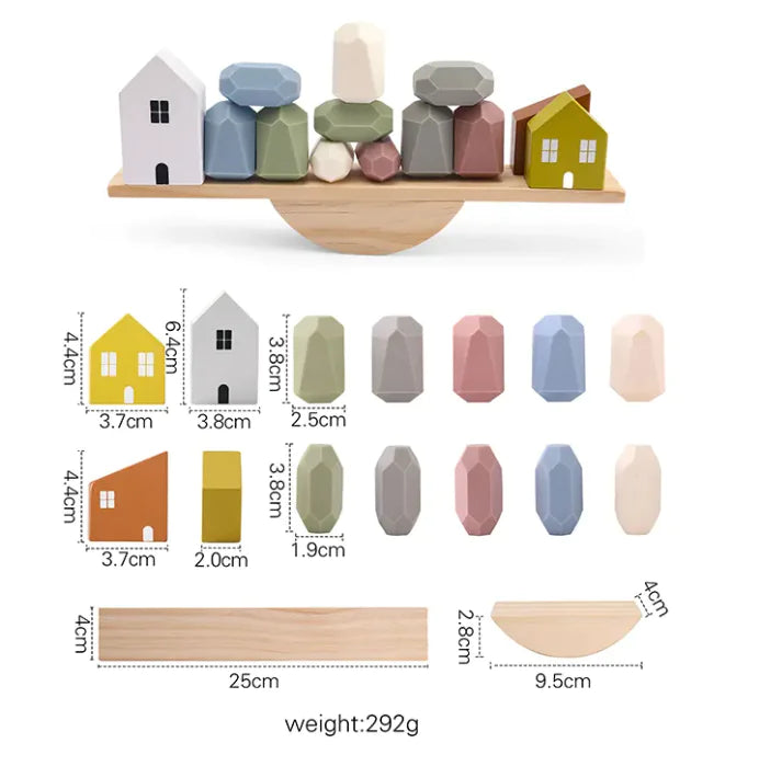 Wooden Animal Balancing Stacking Toy Set for Kids