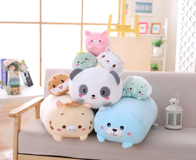 Snuggly Cartoon Plush Pillows for All Ages